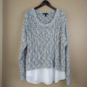 Lane Bryant 26/28 Chunky knit gray sweater